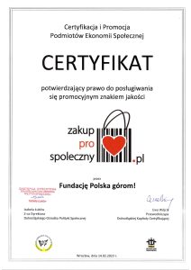 certyfikat zakup prospołeczny