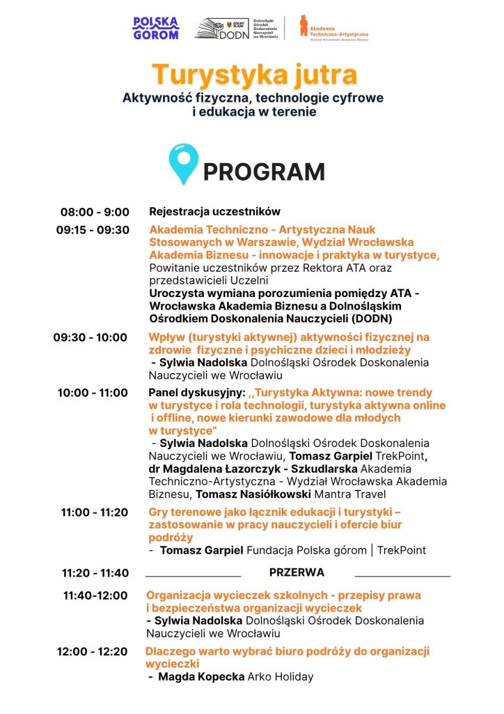 Program ,,Turystyka jutra: Aktywność fizyczna, technologie cyfrowe i edukacja w terenie" cz .1